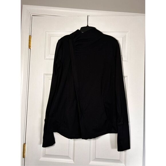 Yogalicious black sweatshirt zip size large C7-19 - Picture 1 of 4